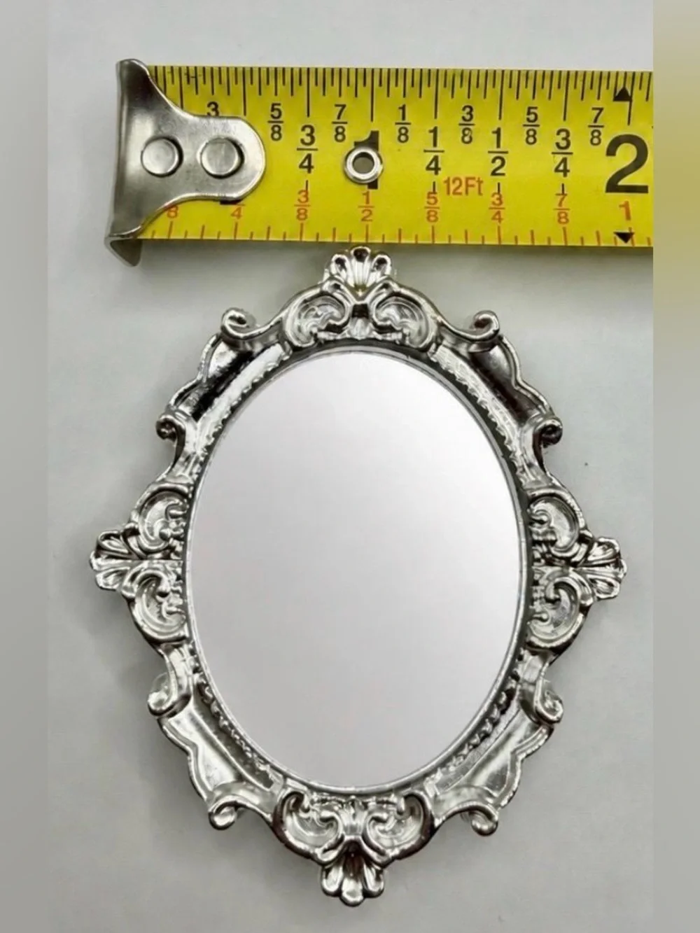 Silver Ornate Mirror Phone Grip PopSocket Vanity Coquette Baroque Aesthetic